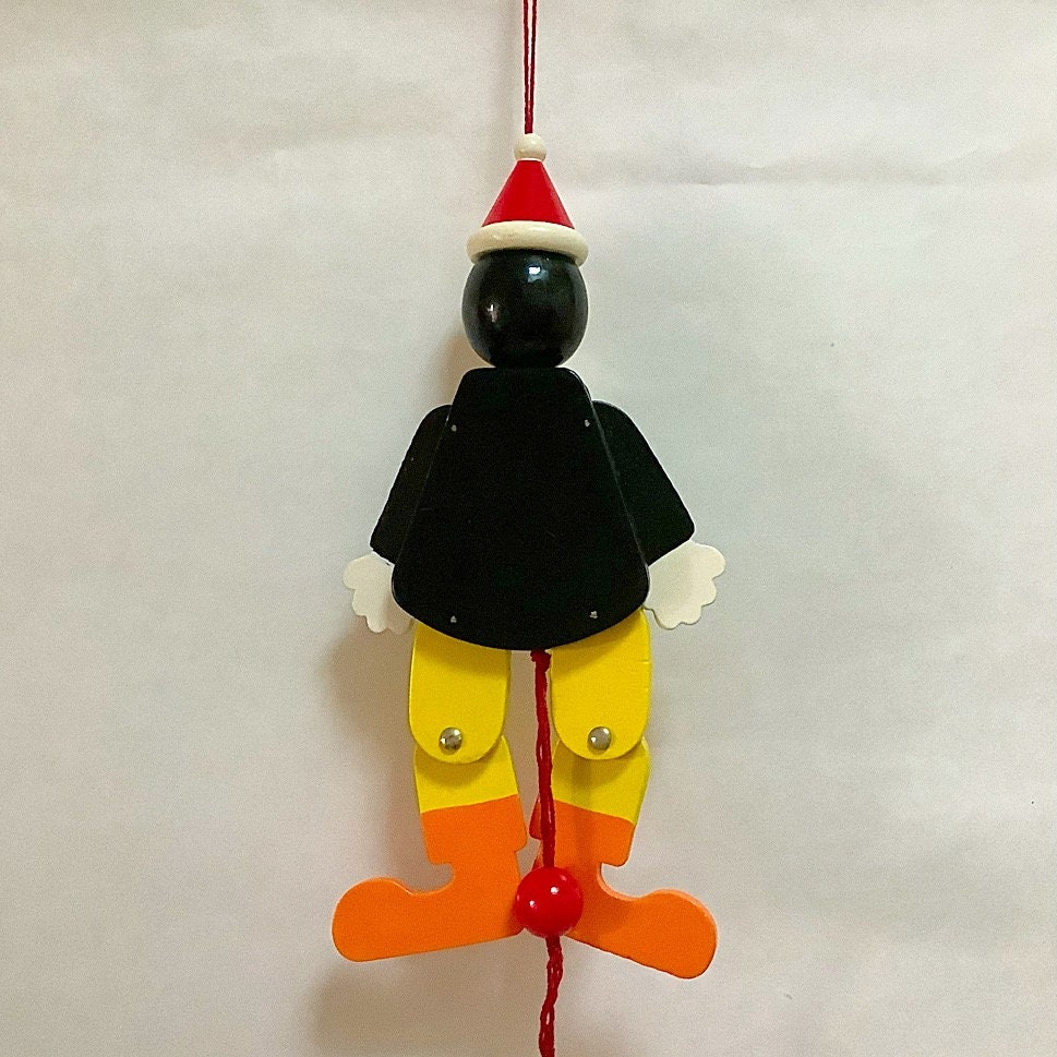 Jeu marionnette animée pingouin bois modèle A