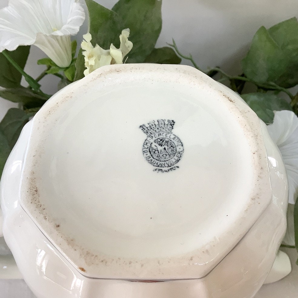 Cafetière sucrier demi porcelaine Badenviller vintage