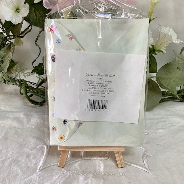 Cartes enveloppes bloc notes vintage royal garden roses