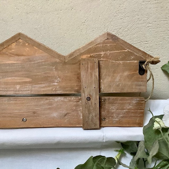 Porte manteaux patère 4 accroches bois vintage