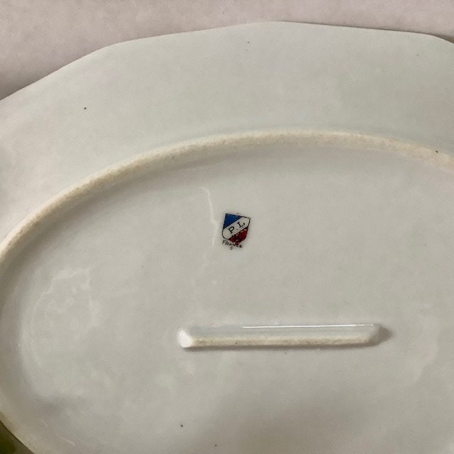 Grand plat ovale porcelaine Limoges France vintage