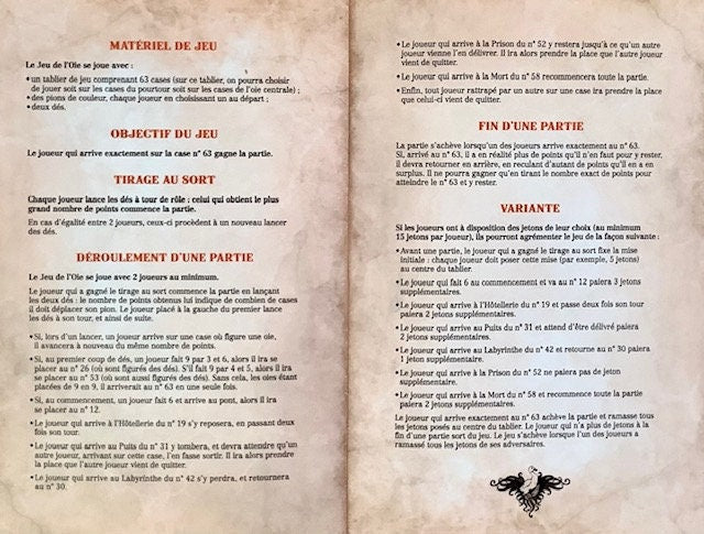 Jeu de l’oie vintage coffret bois