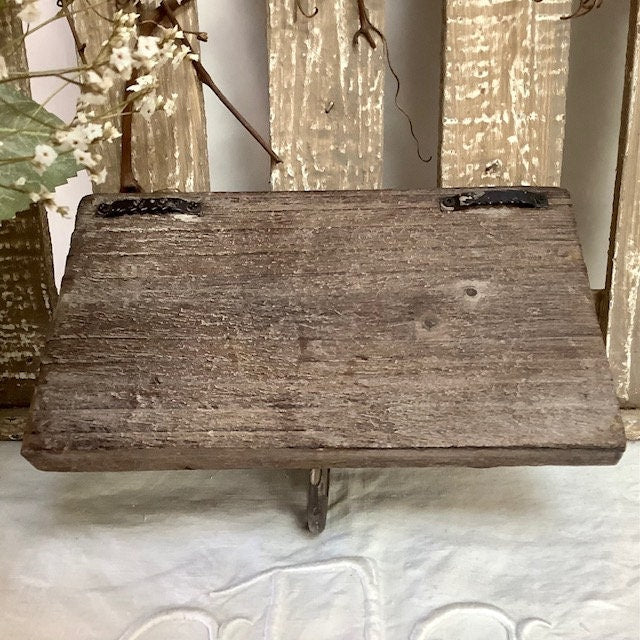 Patère porte manteau bois vintage avec accroche en métal