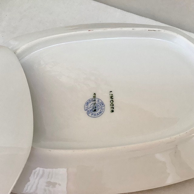 Raviers plats porcelaine Limoges Jean Boyer vintage