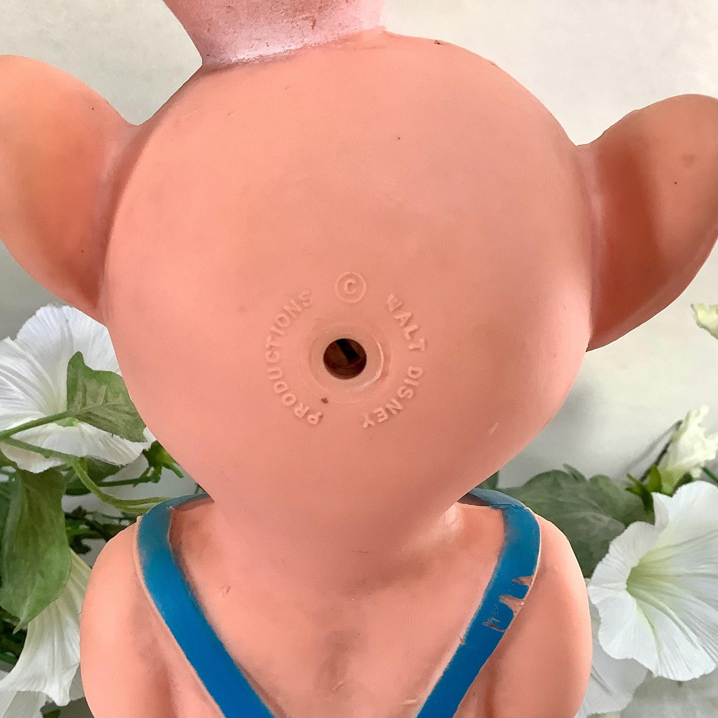 Jouet pouët vintage Disney Naf Naf trois petits cochons Walt Disney productions, années 60 25 cm