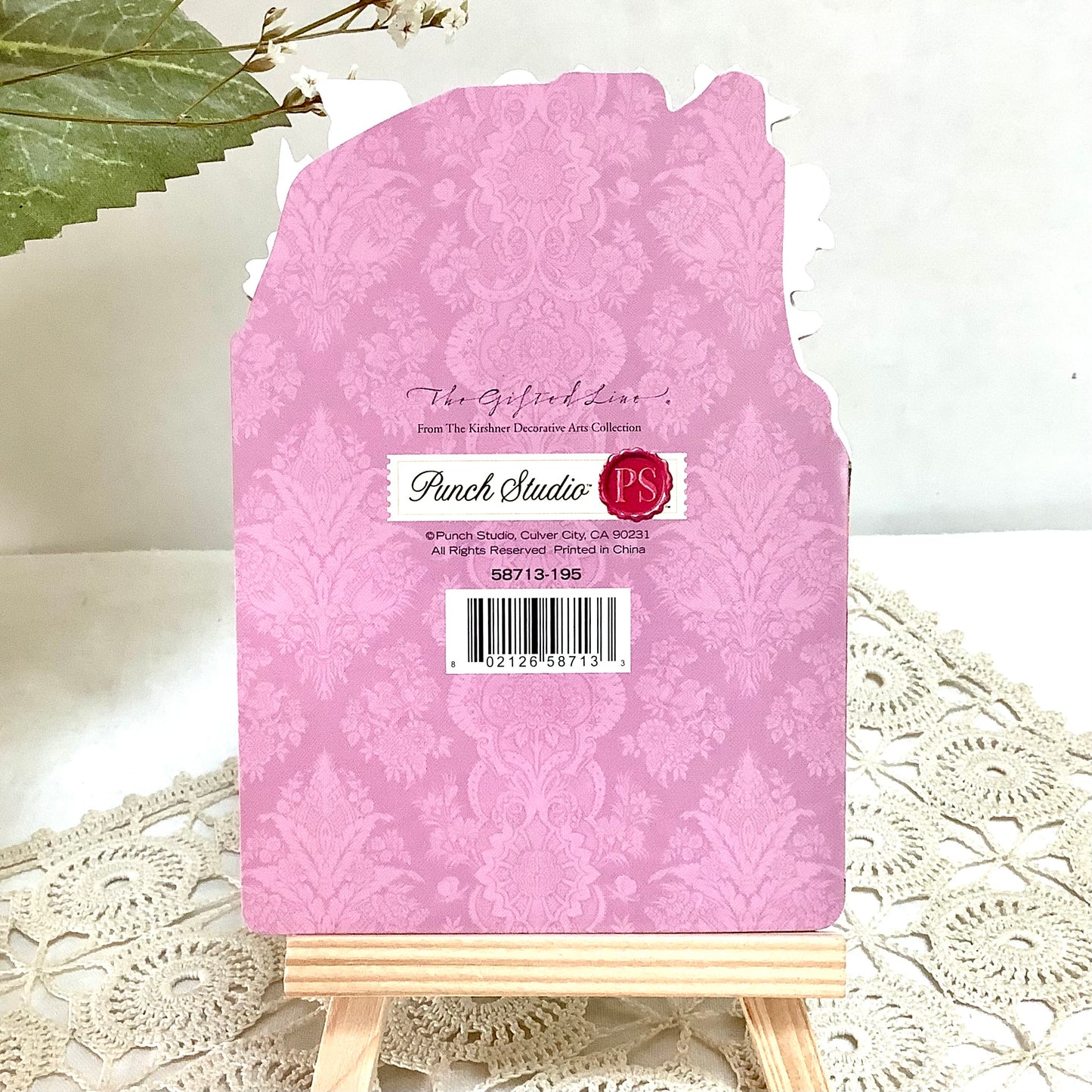Carte enveloppe vintage 3D royal garden chien