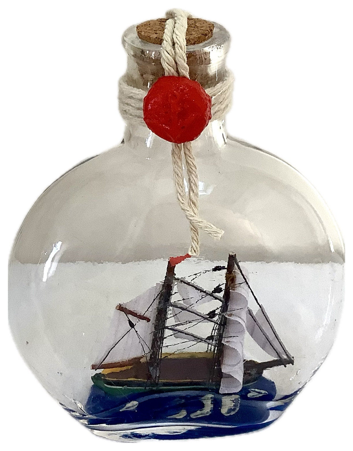Bateau bouteille moyen modèle décoration marine ht 11 cm
