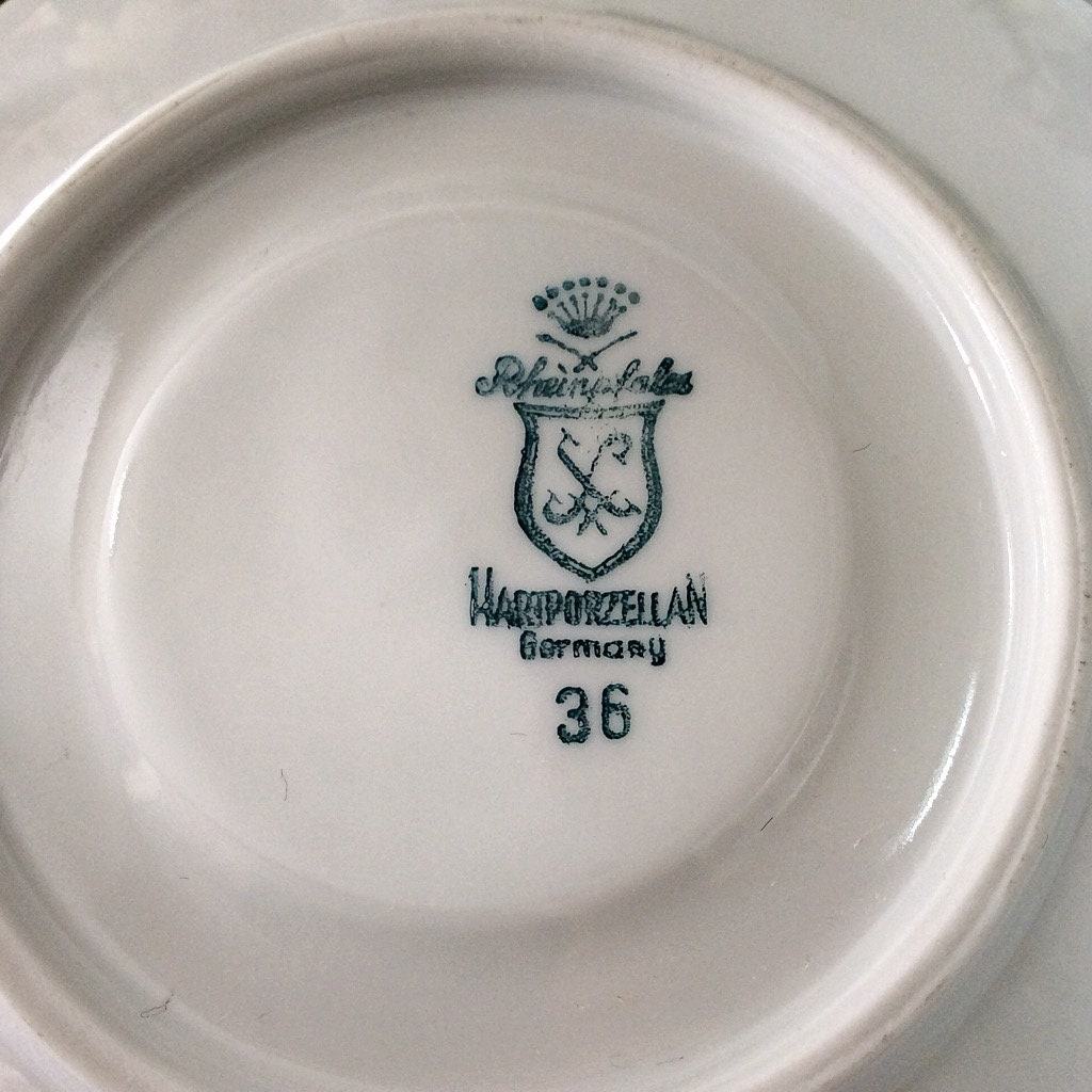 Petites assiettes porcelaine Heinplafz Hartporzellan Germany vintage