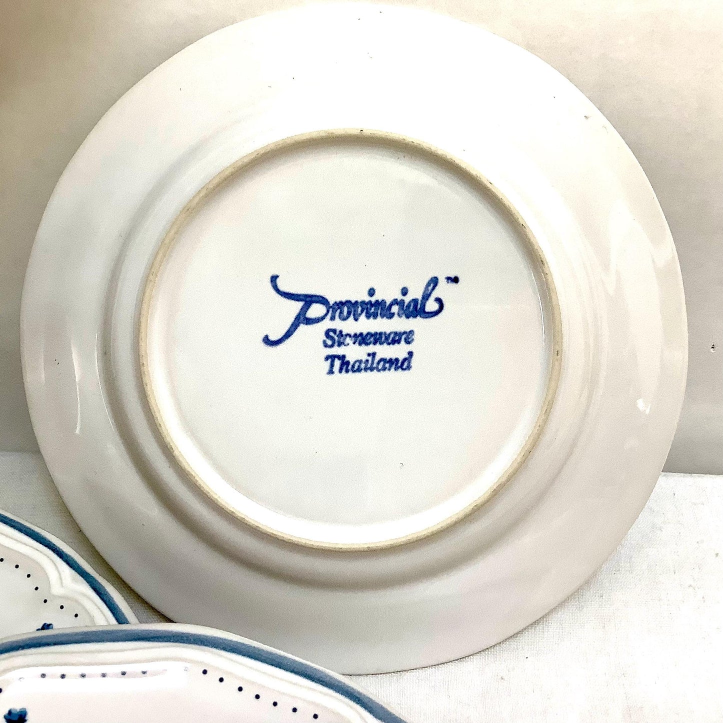 Assiettes à dessert x 4 vintage 80 provincial bouquet grès émaillé