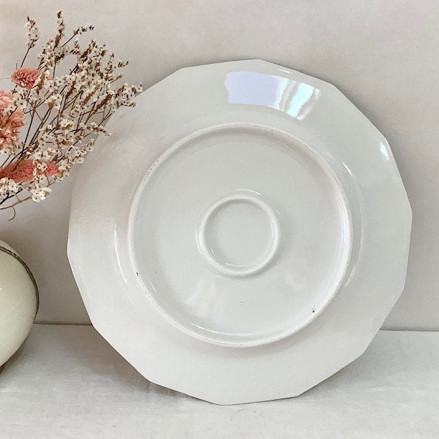 Plat creux porcelaine motifs roses vintage