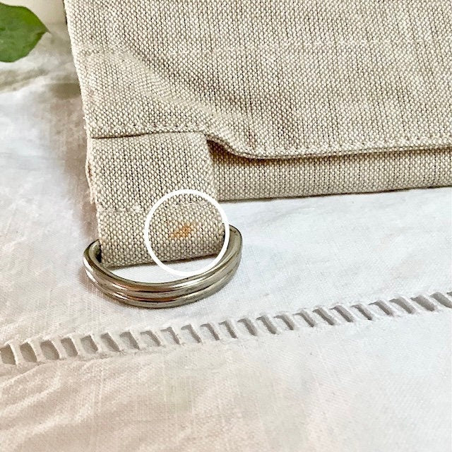 Tablier et manique coton type lin vintage