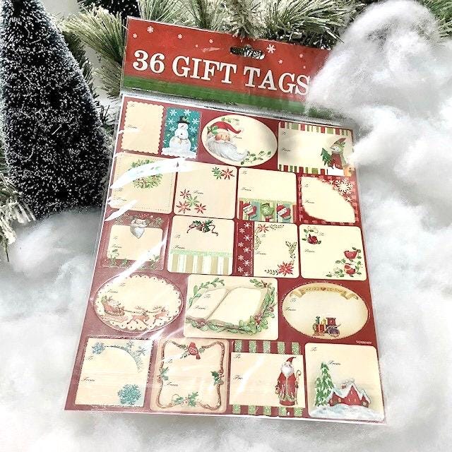 Étiquettes de Noël autocollantes Modèle A