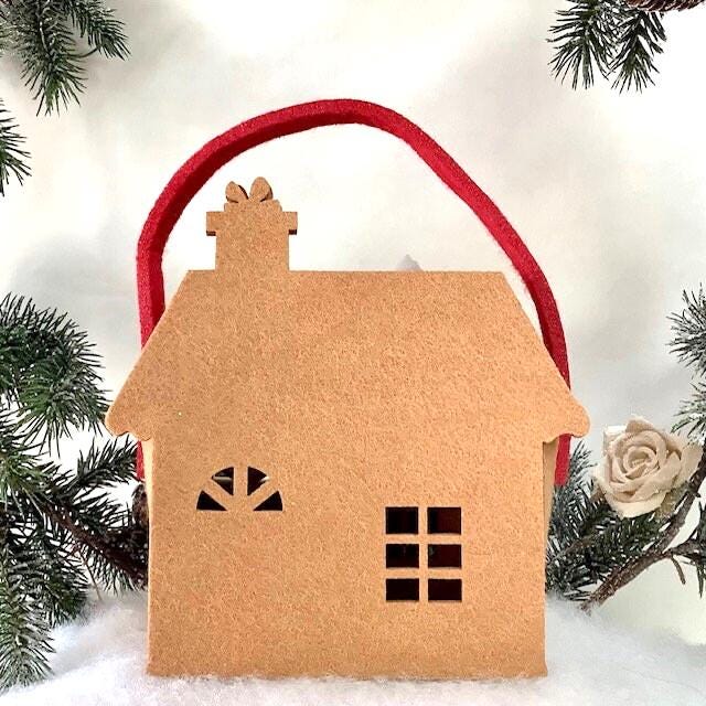 Petit sac de Noël vintage en feutre modèle A