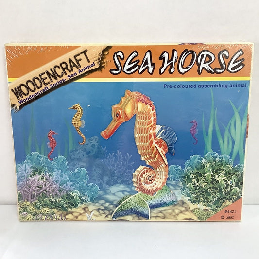 Jeu puzzle 3D bois hippocampe