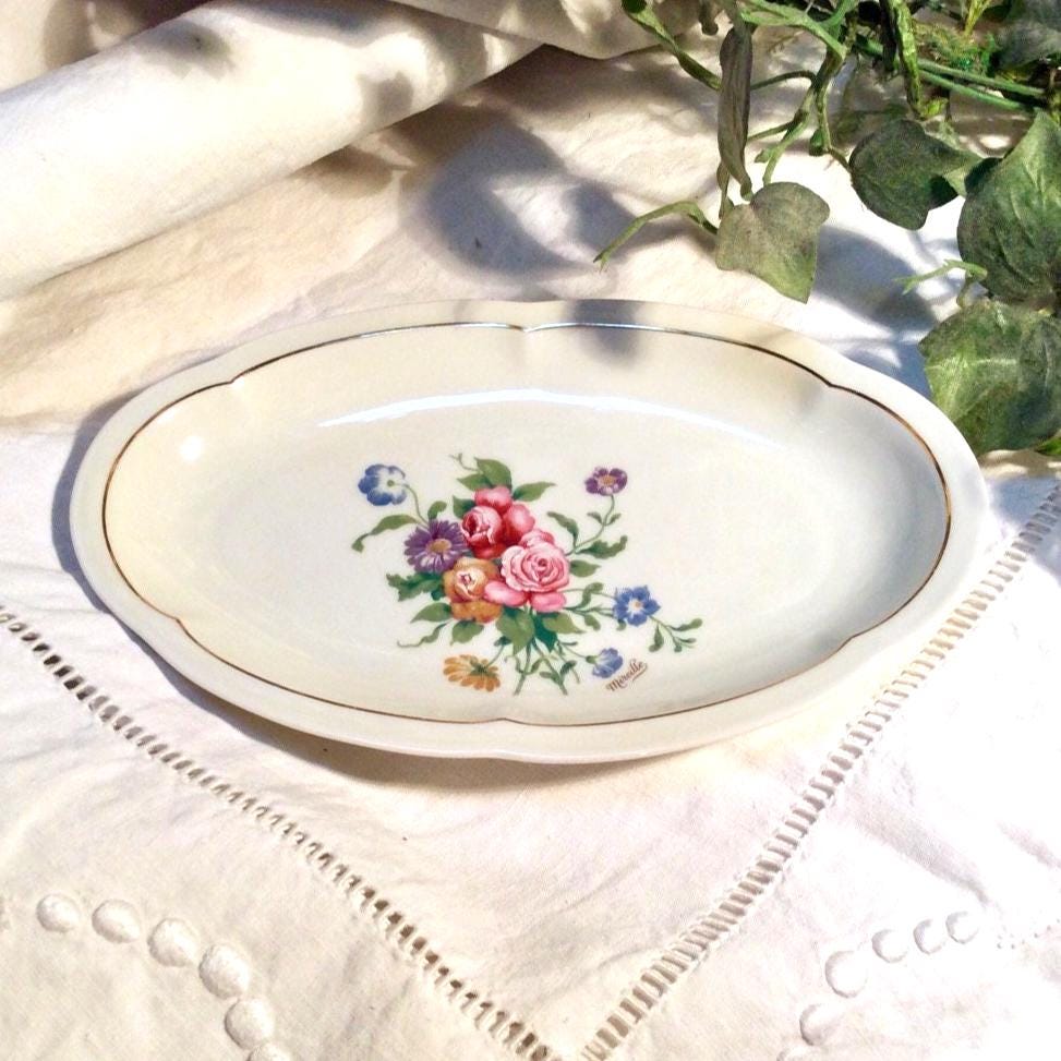 Ravier plat porcelaine Charles Ahrenfldt vintage