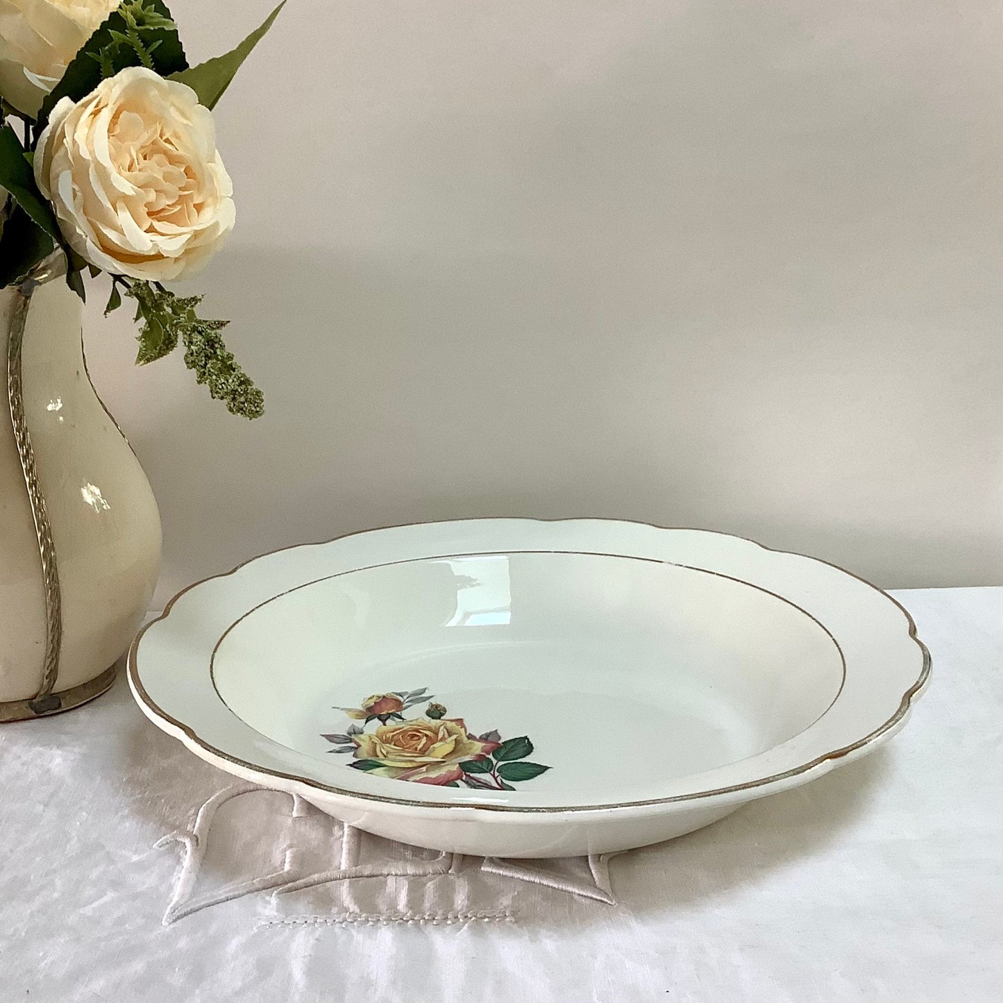 Plat creux et  plat  faïence Gien Gardanne vintage