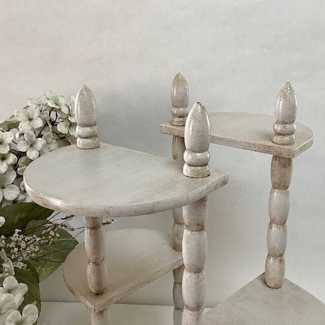 Étagère bois à poser patiné vintage