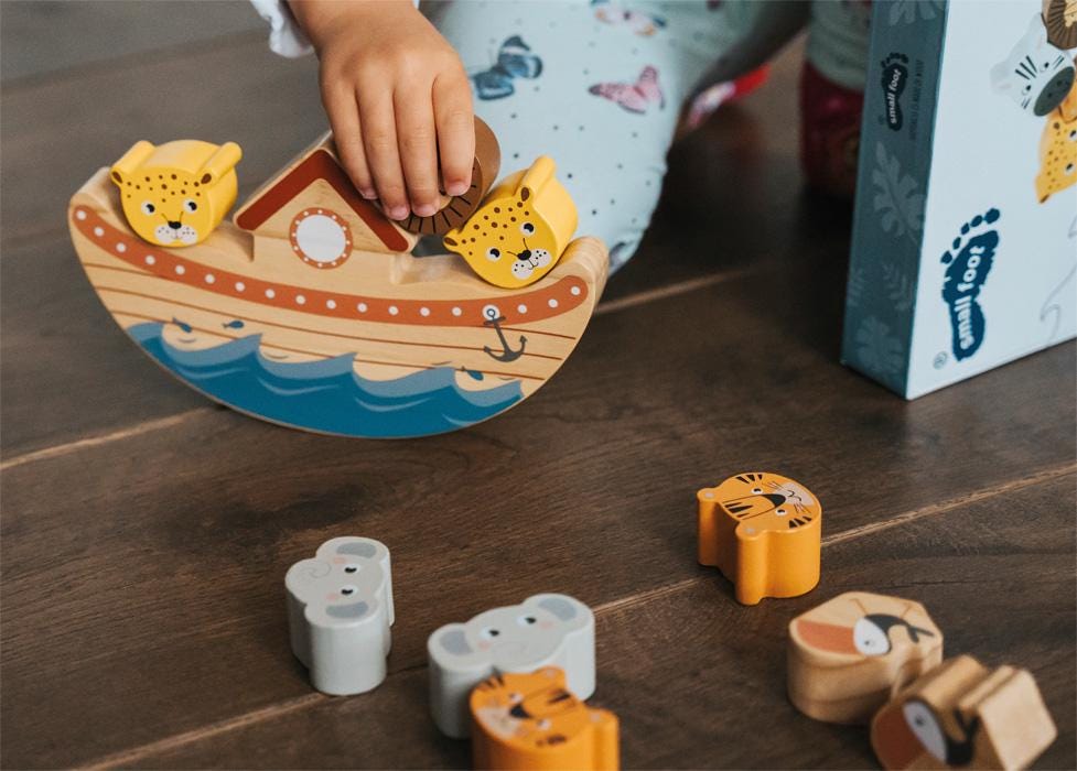 Jeu balancier bois arche de noé safari
