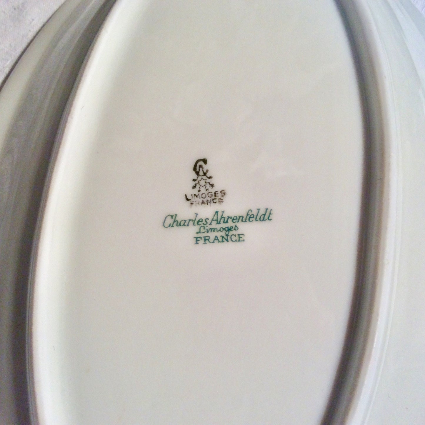 Ravier plat porcelaine Charles Ahrenfldt vintage