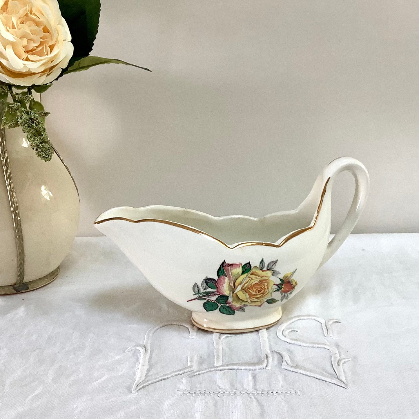 Saladier et saucière faïence Gien Gardanne vintage