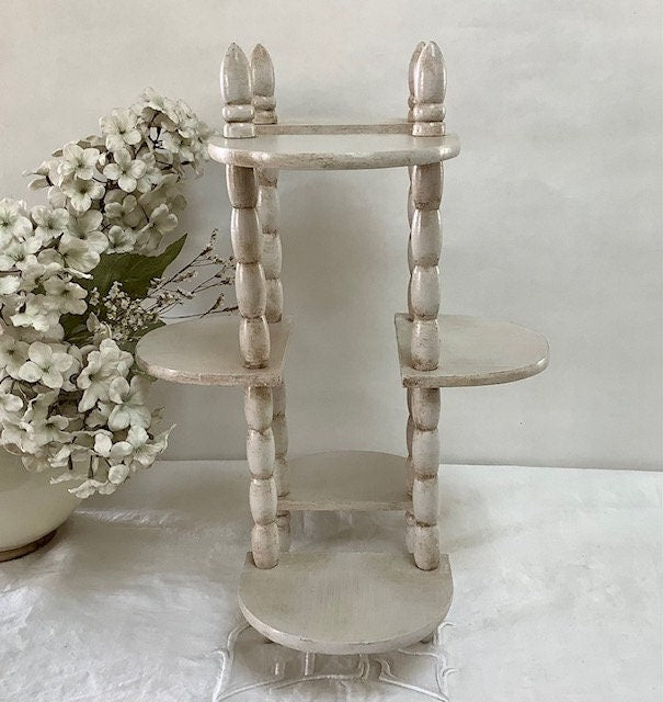 Étagère bois à poser patiné vintage