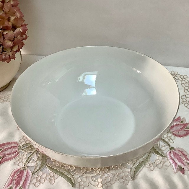 Saladier vintage porcelaine art déco roses AV