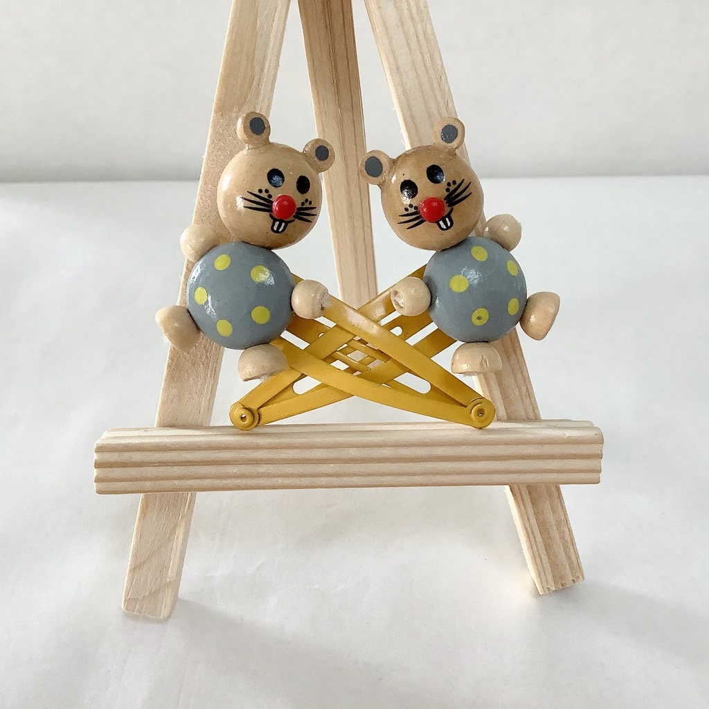 Barrettes enfant bois Souris