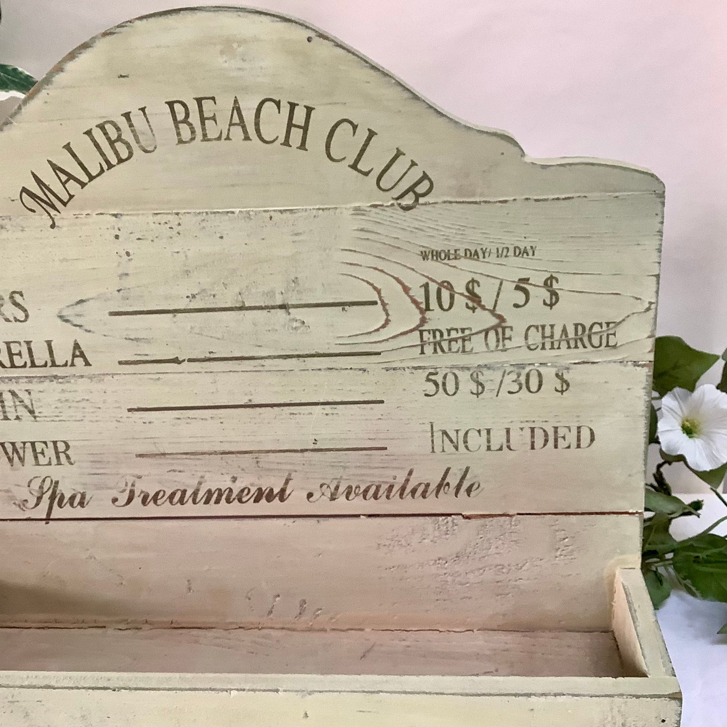 Organisateur de bureau malibu beach club vintage ht 70 cm