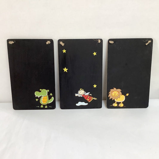 Plaques de porte bois ardoise enfant modèle A