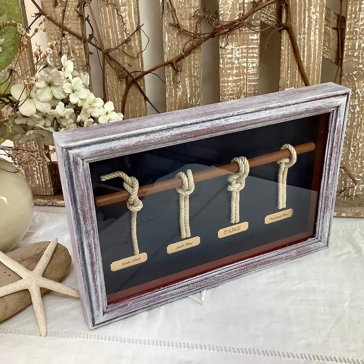 Tableau cadre noeuds marins modèle B vintage