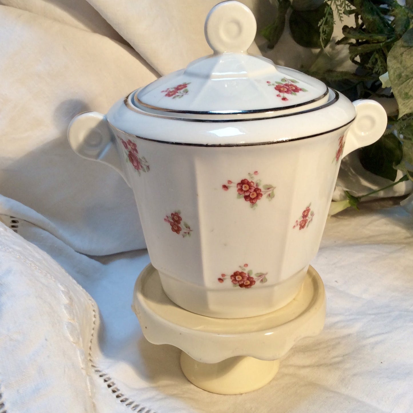 Cafetière théière sucrier pot à lait porcelaine fleurs vintage