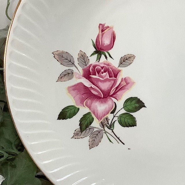 Plat à tarte gâteau faïence Gien symphonie vintage