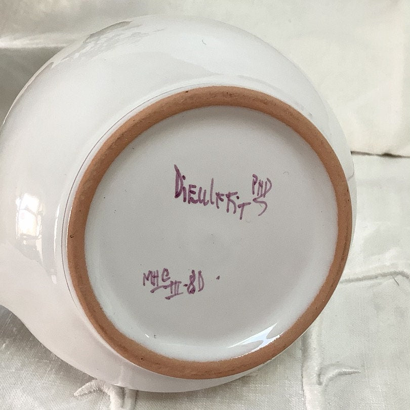 Pot à lait pichet verseuse faïence Dieulefit vintage