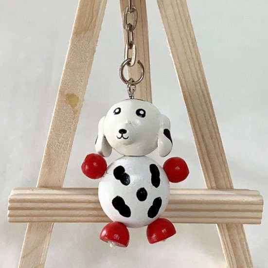Porte clé bois enfant chien