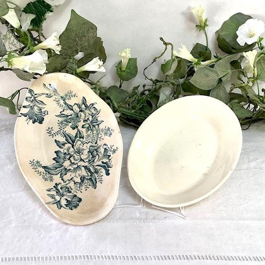 Raviers plats faïence vintage