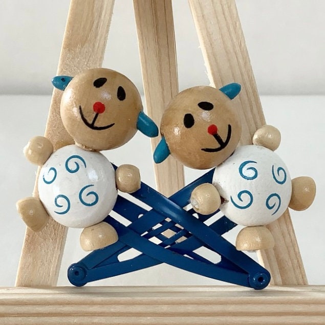 Barrettes enfant bois Mouton