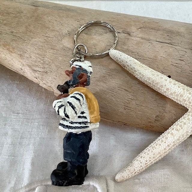 Porte clé mousse en résine vintage ht 6 cm