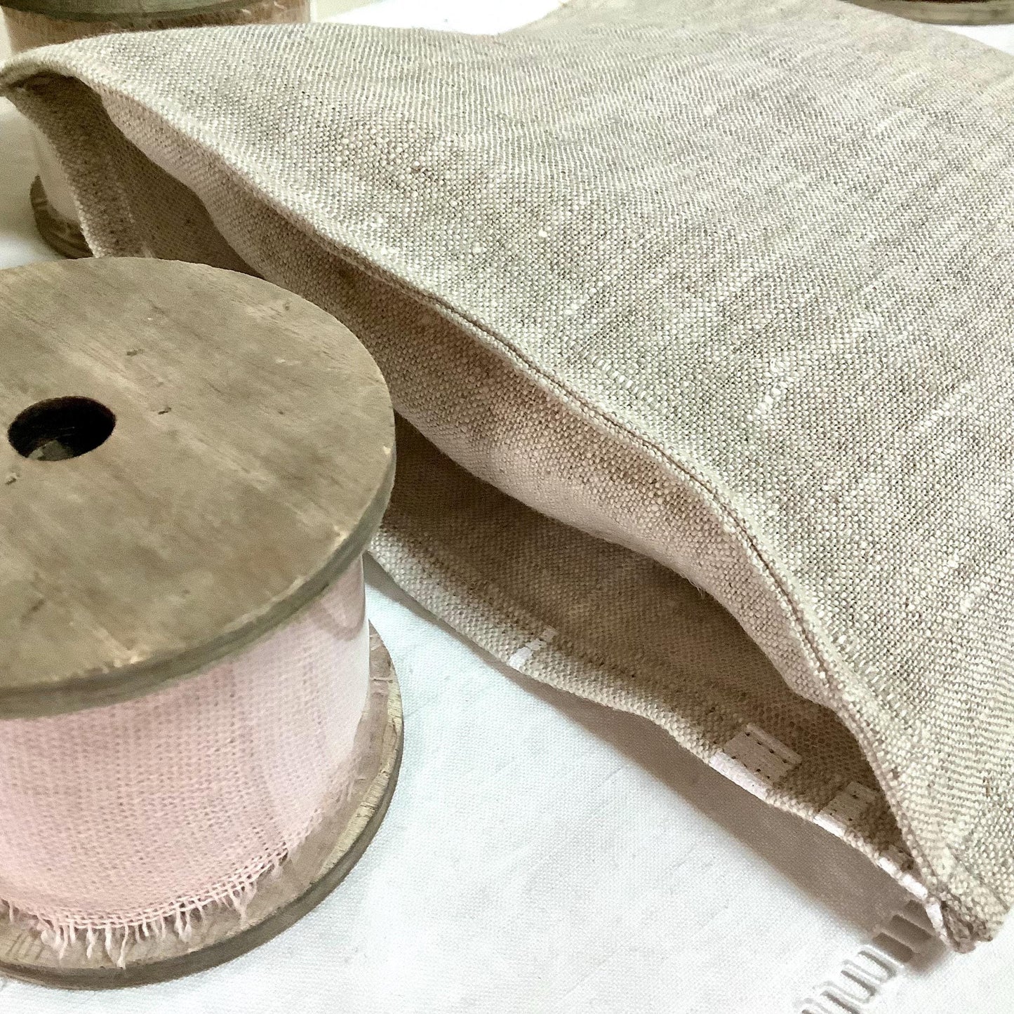 Bouillotte sèche coussin noyaux de cerises lin rayures