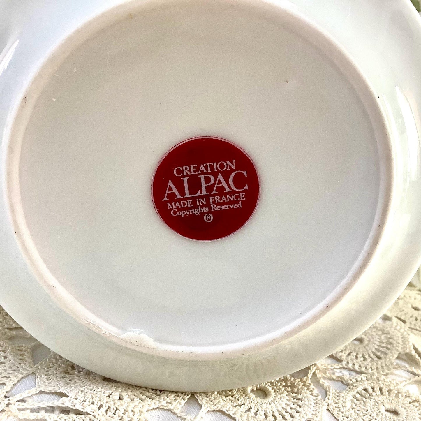 Cafetière théière pot à lait porcelaine blanche cheval création alpac vintage