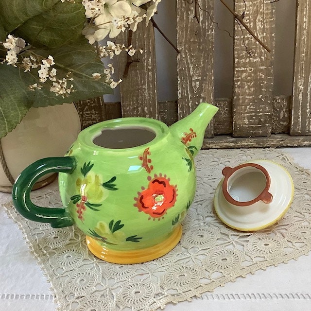 Cafetière théière verseuse faïence Cupcake Cartwheels vintage