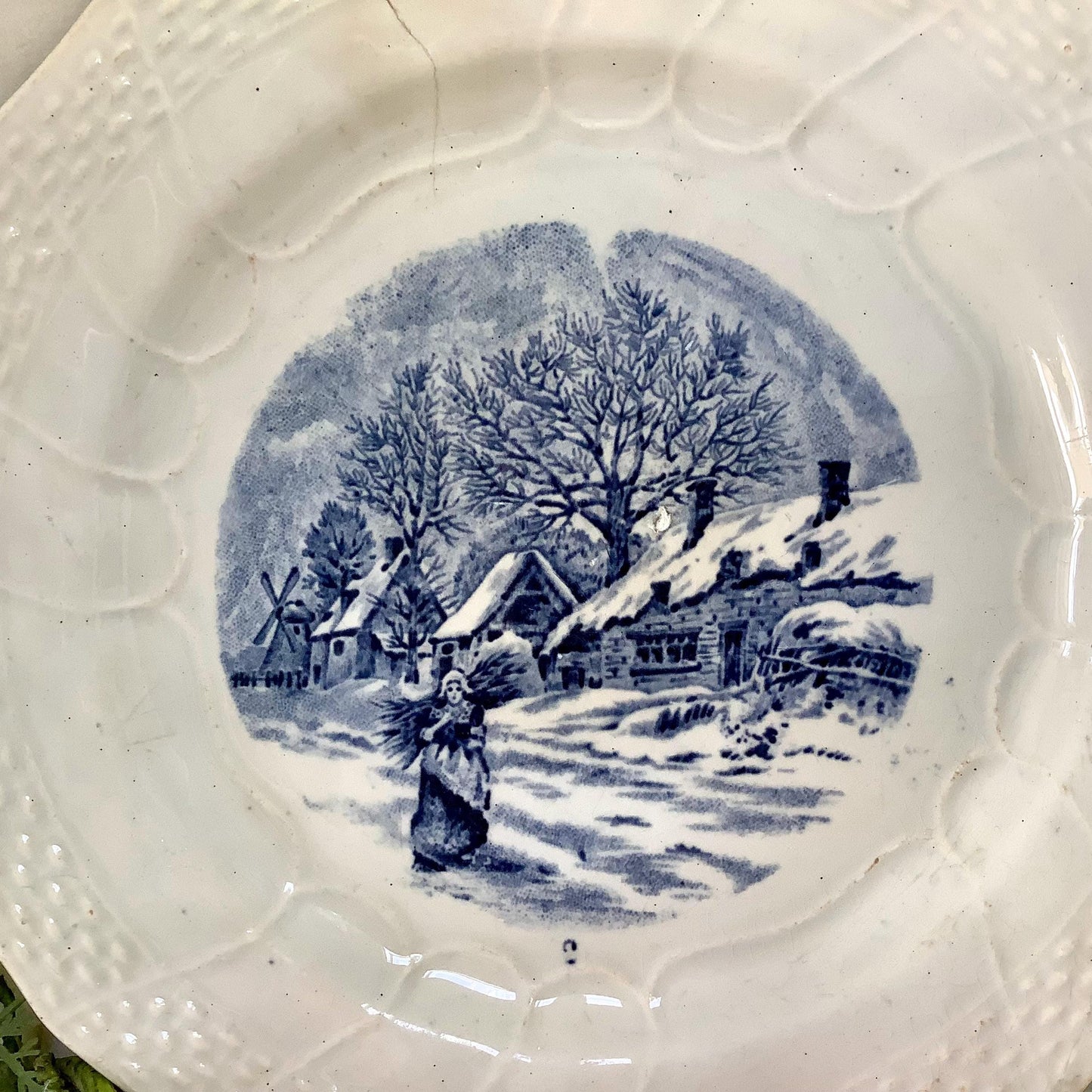 Assiettes à dessert faïence moulin des loups et hamage Delft