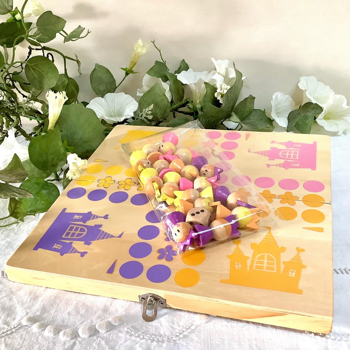 Jeu bois ludo princesses