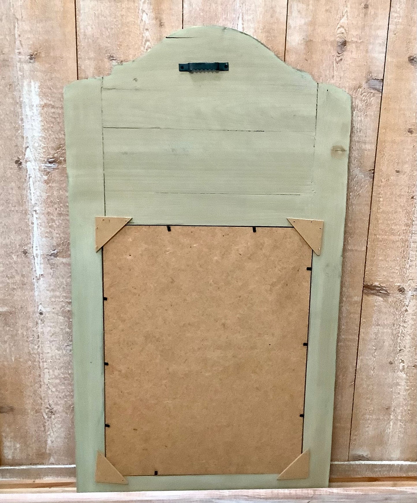 Miroir vert style ancien malibu beach club vintage ht 70 cm