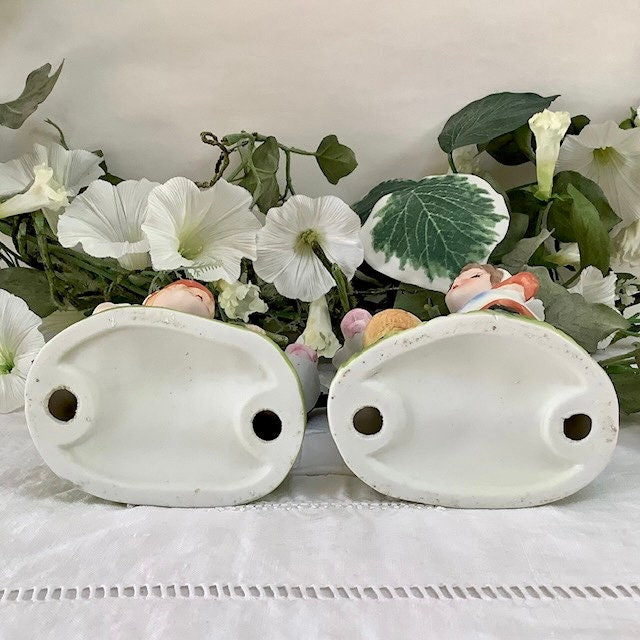 Figurines couple enfants fermiers vaches porcelaine ht 10 cm vintage
