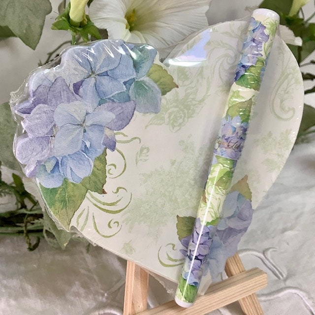 Bloc notes vintage royal garden cœur et hortensia