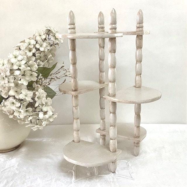 Étagère bois à poser patiné vintage