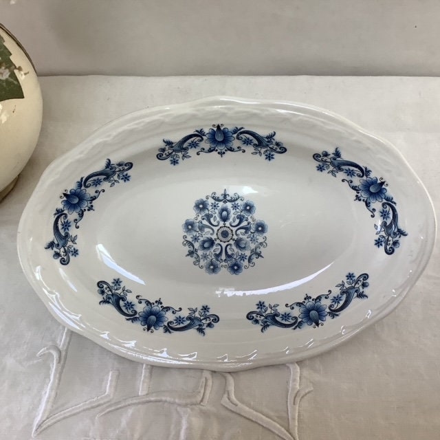 Raviers et assiettes faïence bleu vintage moulin des loups orchies