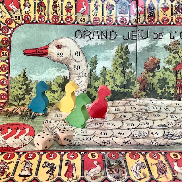 Jeu de l’oie vintage coffret bois