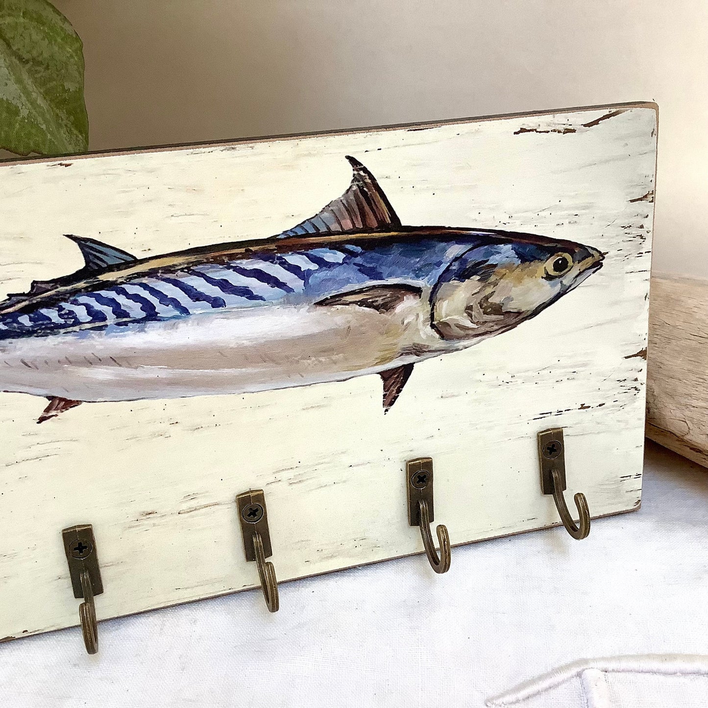 Accroche clés poisson modèle A  décoration marine  22 x 11