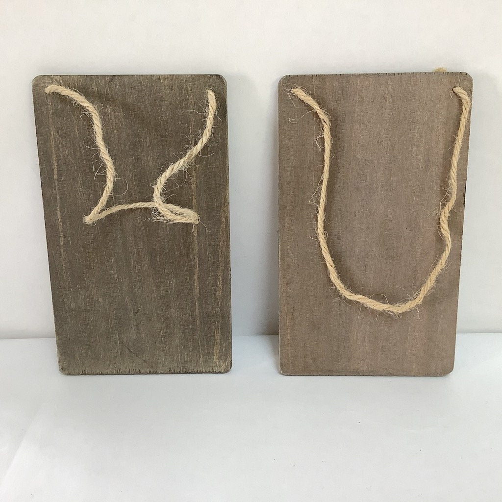 Plaques de porte bois ardoise enfant modèle B